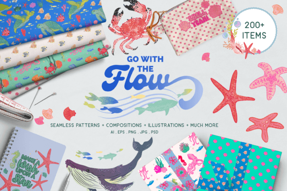 Download Under the Sea Ocean Life Digital Clipart - Ocean life Collection