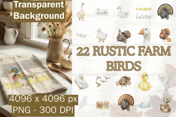 Download Rustic Farm Bird Clipart PNG Turkey Duck - Bird clipart png Collection