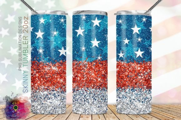 Download Red White Blue Glitter USA Flag Tumbler - Usa flag tumbler Collection