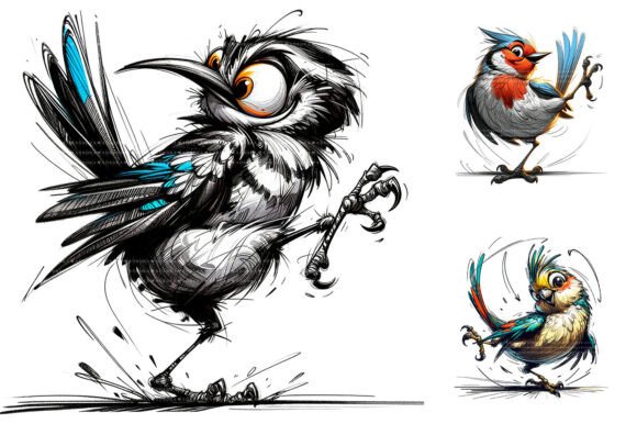 Download Whimsical Funny Bird Clipart PNG - Bird clipart png Collection