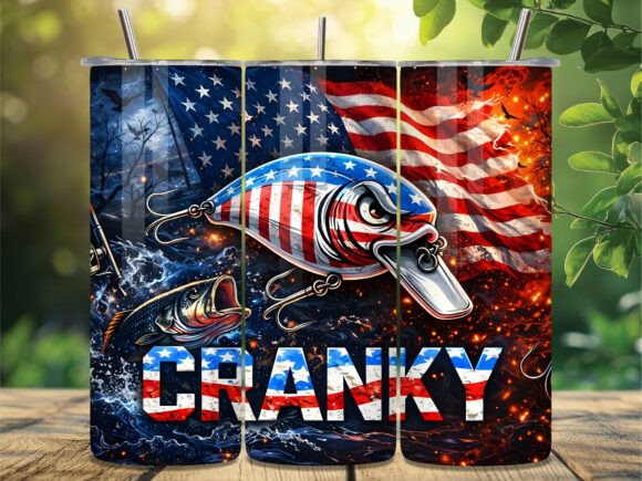 Download Cranky Fishing USA Flag Tumbler Wrap - Usa flag tumbler Collection