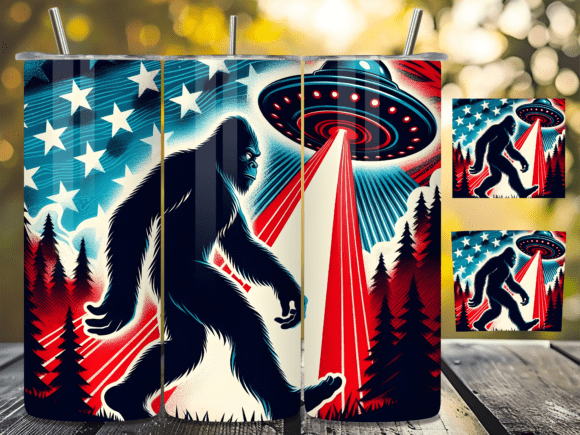 Download Patriotic Bigfoot USA Flag Tumbler Wrap - Usa flag tumbler Collection