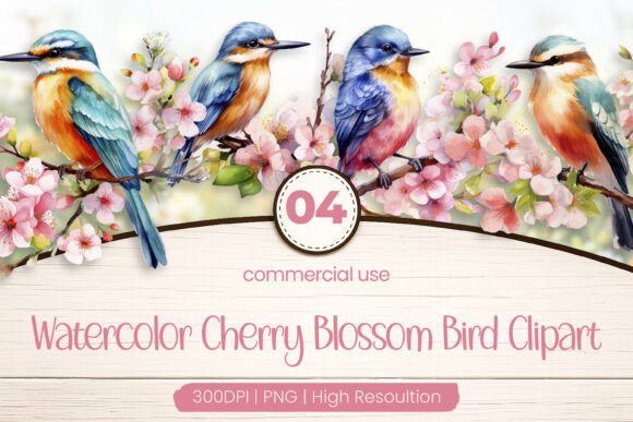 Download Cherry Blossom Bird Clipart PNG - Bird clipart png Collection