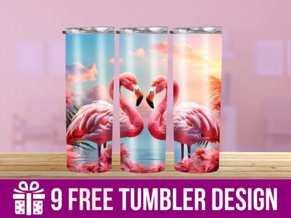Download 3D Cute Flamingo Tumbler Wrap Designs - Cute flamingo tumbler Collection